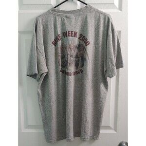 Vintage Y2K Indian Motorcycle T Shirt Unisex XL Bike Week 2000 Heather Grey Tee
